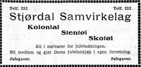 19. Annonse for Stjørdal Samvirkelag i Arbeideravisen 1938.jpg