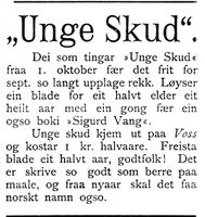 57. Annonse for Unge Skud i 17de Mai 7.11. 1898.jpg