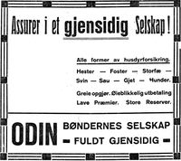 482. Annonse for forsikringsselskapet ODIN i Indhereds-Posten 31.1.1921.jpg