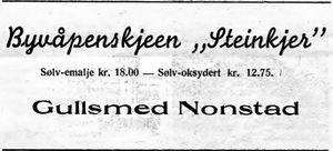 Annonse for gullsmed Nonstad i Bygdenes By 1957.jpg