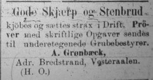 Annonse fra A. Grønbæck i Tromsø Amtstidende 25. januar 1896.jpg