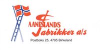 3. Annonse fra Aaneslands Fabrikker A.S. i Birkenes Avholdslag 100 år- 1904-2004.jpg
