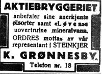 495. Annonse fra Aktiebryggeriet i Nord-Trøndelag og Nordenfjeldsk Tidende 09.02.33.jpg