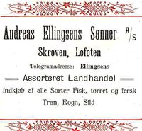 407. Annonse fra Andreas Ellingsens Sønner under Harstadutstillingen 1911.jpg