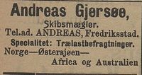 326. Annonse fra Andreas Gjersøe i Kysten 18.01.1905.jpg