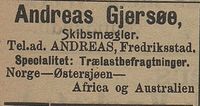 322. Annonse fra Andreas Gjersøe i Kysten 18.01.1905.jpg