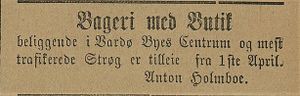 Annonse fra Anton Holmboe i Lofotens Tidende 12.03. 1892.jpg