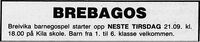 Harstad Tidende med det siste trykte signal fra Breivika barnegospel den 14. september 1993.