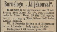 300. Annonse fra Barneloge Liljekonval i Gudbrandsdølen 25.03.1909.jpg