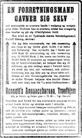 155. Annonse fra Bennetts Annoncebureau i Indhereds-Posten 9.11.1917.jpg