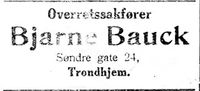231. Annonse fra Bjarne Bauck i Nordtrønderen 10.6. 1914.jpg