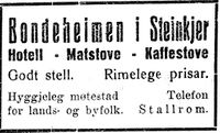 192. Annonse fra Bondeheimen - Steinkjer i Trønderbladet 22.12. 1926.jpg