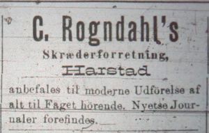 Annonse fra C. Rogndahl i Tromsø Amtstidende 18. januar 1896.jpg
