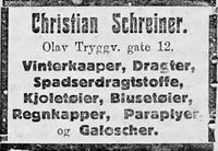 156. Annonse fra Christian Schreiner i Ny Tid 1914.jpg