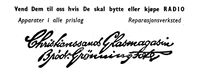 137. Annonse fra Christiansand Glasmagasin - Brødr. Grønningsæther i Kristiansands Avholdslag 1874 - 10.august - 1949.jpg