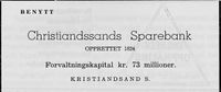 195. Annonse fra Christiansands Sparebank i Norsk Militært Tidsskrift nr. 11 1960.jpg