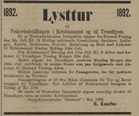 28. Annonse fra Dampskibsselskabet Harstad i Tromsø Amtstidende 05.05. 1892.jpg
