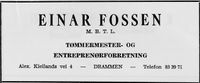 70. Annonse fra Einar Fossen i Norsk Militært Tidsskrift nr 11 1960.jpg
