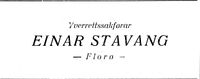 96. Annonse fra Einar Stavang i Florø og litt om Sunnfjord.jpg
