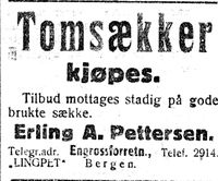 12. Annonse fra Erling A. Pettersen i Inntrøndelagen 20.1. 1926.jpg