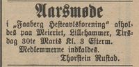 296. Annonse fra Faaberg Hesteavlsforening i Gudbrandsdølen 25.03.1909.jpg