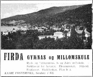 Annonse fra Firda gymnas og millomskule i Florø og litt fra Sunnfjord.jpg