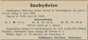 Annonse fra Fjellhammer Idrettslag i Akershus Arbeiderblad 22.02.1946.jpg