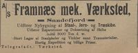241. Annonse fra Framnæs mek. Værksted i Kysten 18.01.1905.jpg