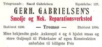 216. Annonse fra Gerh. Gabrielsens Smedje og Mek. Reparationsværksted under Harstadutstillingen 1911.jpg