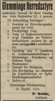 334. Annonse fra Glemminge Formandskap i Fredriksstad Tilskuer 24.09. 1910.jpg
