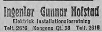167. Annonse fra Gunnar Hofstad i Ny Tid 1914.jpg