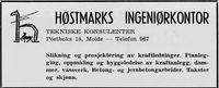 84. Annonse fra Høstmarks Ingeniørkontor i Norsk Militæt Tidsskrift nr. 11 1960.jpg