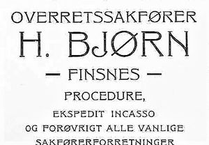 Annonse fra H. Bjørn under Harstadutstillingen 1911.jpg