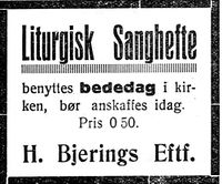 480. Annonse fra H. Bjerings eftf. i Nord-Trøndelag og Nordenfjeldsk Tidende 2. november 1922.jpg