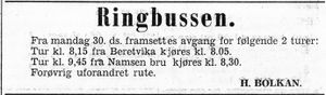 Annonse fra H. Bolkan i Namdal Arbeiderblad 28.10.1950.jpg