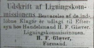 Annonse fra Hans Fredrik Giæver i Tromsø Amtstidende 18. januar 1896.jpg
