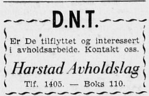 Annonse fra Harstad Avholdslag i Harstad Tidende 14.11.1960.jpg