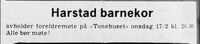 Annonse i Harstad Tidende 16. februar 1971.