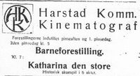 264. Annonse fra Harstad Komm. Kinematograf i Folkeviljen fredag 020622.jpg