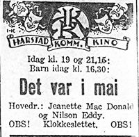 181. Annonse fra Harstad Komm. Kino i Haalogaland 11. februar 1938.jpg