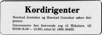 Annonse 25. august 1975.