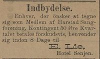 Annonse i Tromsø Amtstidende 20. februar 1894.