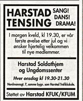 Annonse i Harstad Tidende 16.januar 1996.