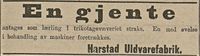 399. Annonse fra Harstad Uldvarefabrik i Lofotposten 14.06. 1919.jpg