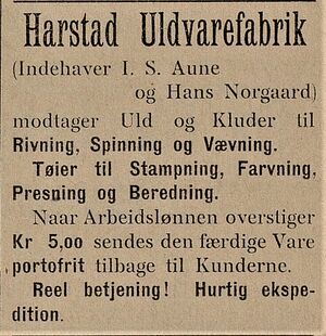 Annonse fra Harstad Uldvarefabrik i Nordlys 12.02. 1902.jpg