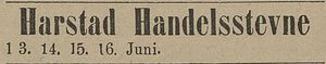Annonse fra Harstad handelsstevne i Tromsø Stiftstidende 27.04. 1893.jpg