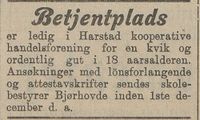 Harstad Tidende 18. november 1907