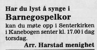 Harstad Tidende 2. oktober 1986.