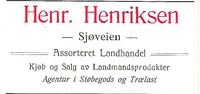 10. Annonse fra Henr. Henriksen under Harstadutstillingen 1911.jpg