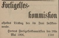 78. Annonse fra Horten forligelseskommission i Gjengangeren 29.05.1906.jpg